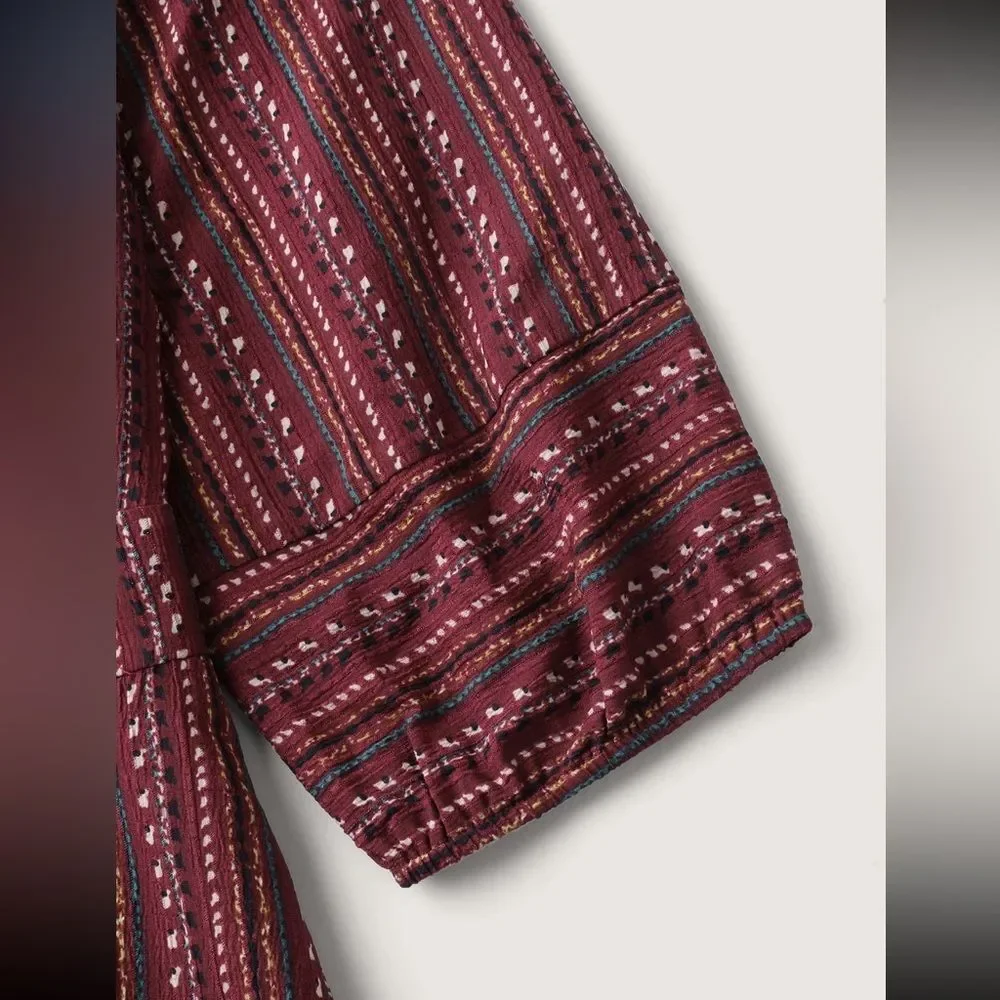 BloomChic Fall Stripes Cinched-Waist Tie Midi Dress – Size 1X - NWT - Picture 6 of 7